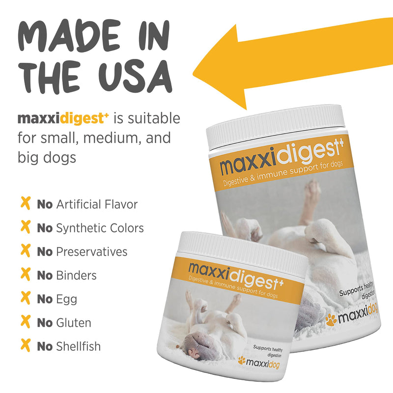 maxxidigest+ Probiotic & Prebiotic Powder Supplement - Digestive & Immune Support for Dogs, 13.2oz 13.2 Ounce (Pack of 1) - PawsPlanet Australia