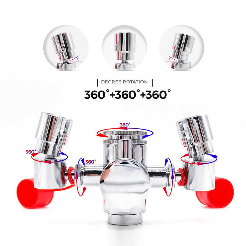 Eye Wash Station for Emergency Eye Wash - Faucet Mounted Eye Wash Station Attachment with Multi-Angle Rotating, Eye Wash Faucet Sink Attachment with 5 Adapters, Eye Washer Adapter for Faucets