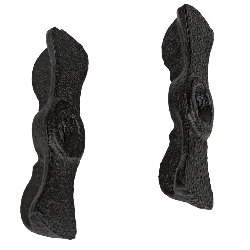 Old Style Cast Iron Turn Button Door Catch | 1 7/8" x 9/16" | for Flush Doors, Shutters, Drawers | Antique and Modern Furniture Hardware | UA-797-BK