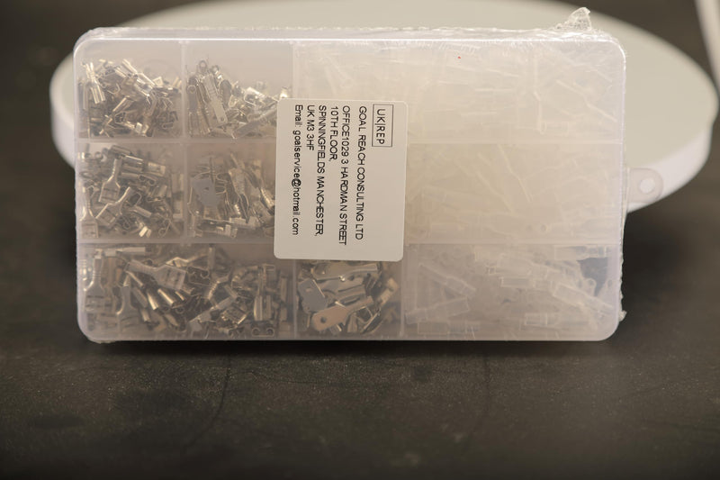 540pcs 2.8mm 4.8mm 6.3mm Male and Female Spade Connectors Kit with Insulating Sleeve, Crimp Connectors Crimp Terminals Electrical Connectors, Electrical Terminals for Electrical Wiring 540