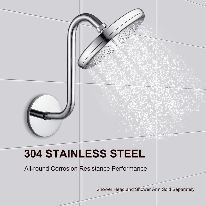 OFFO 4.5" Extra Large Shower Arm Flange in Outer Diameter Replacement Shower Head Arm Escutcheon Plate Suitable for Most Brands Shower Head Arms, Chrome