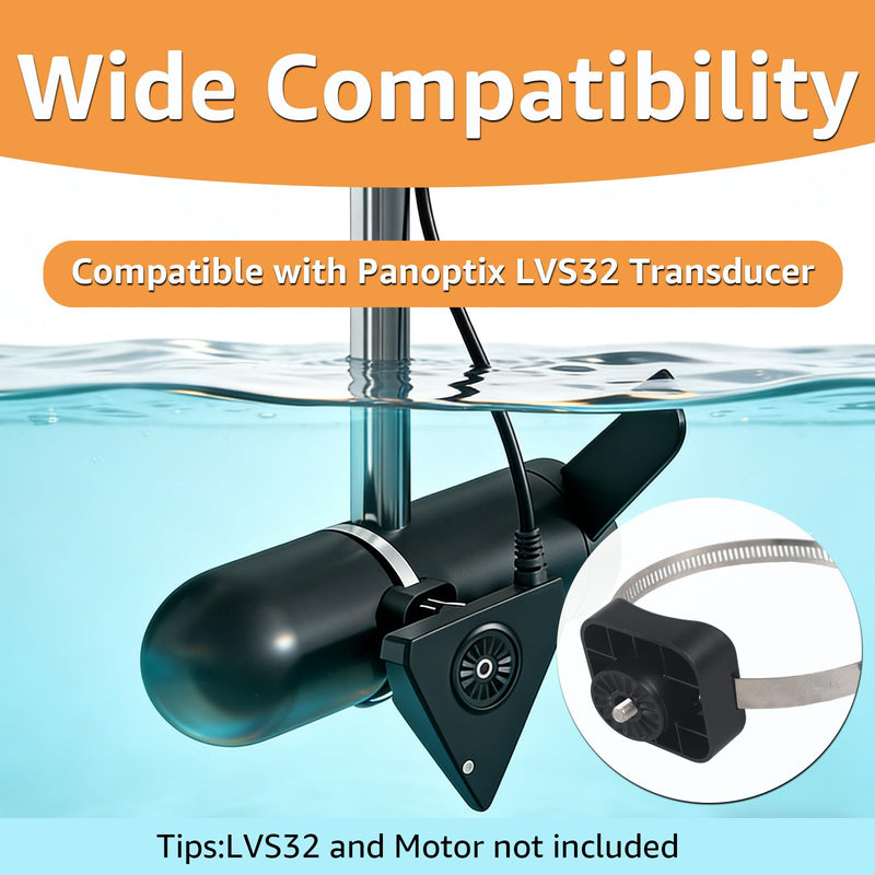 010-12784-00 Trolling Motor Barrel Mount for Garmin Panoptix LVS32 Transducer, Replacement Trolling Motor Barrel Mount Compatible with Garmin