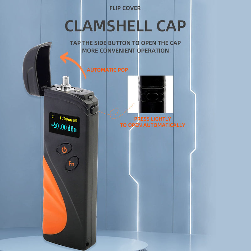 FTTH Mini Clamshell Fiber Cable tester Optical Power Meter KTM50 Power measurement range -50 ~ + 20 dBm