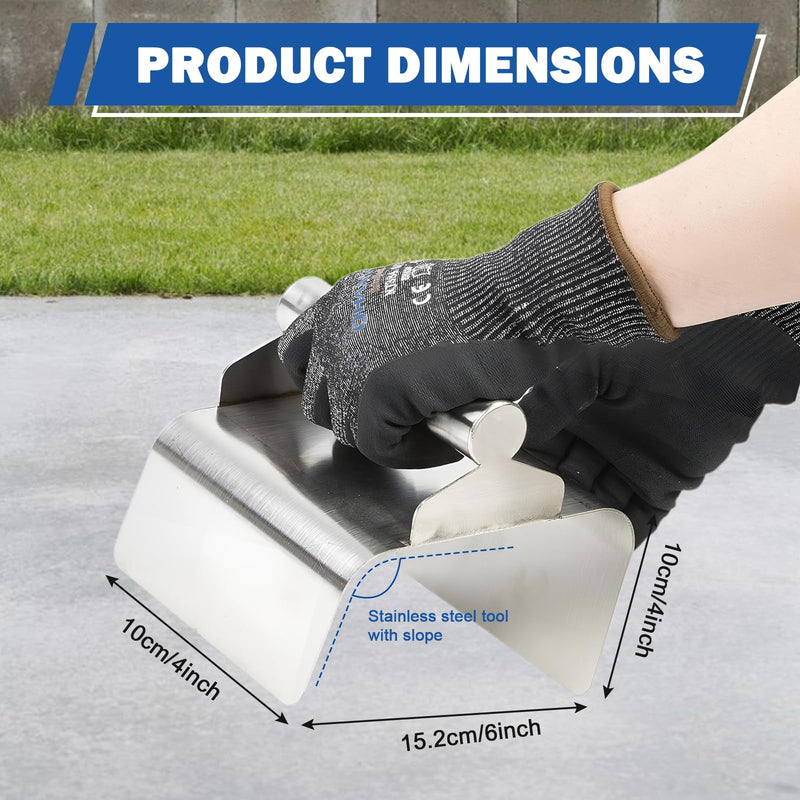 Concrete Curb Trowel Edger, Concrete Curb Machine, Landscape Curb Trowel with Putty Knife(Wave) Wave