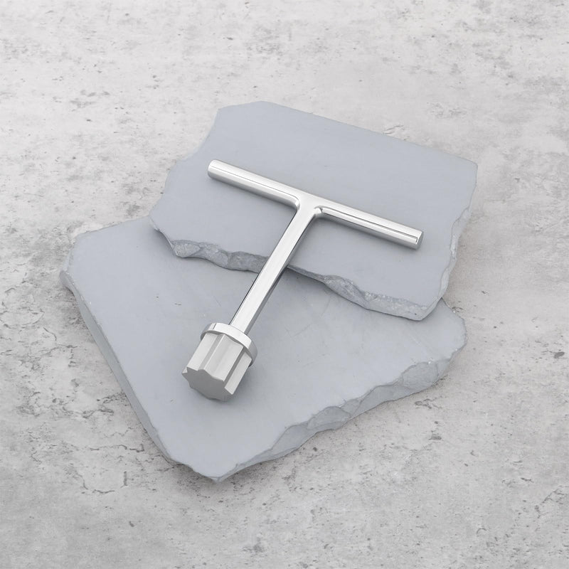 Stainless Steel 23mm T-Handle Star Pattern Key Marine T-Handle Star Tool for Deck Plate and Deck Fills