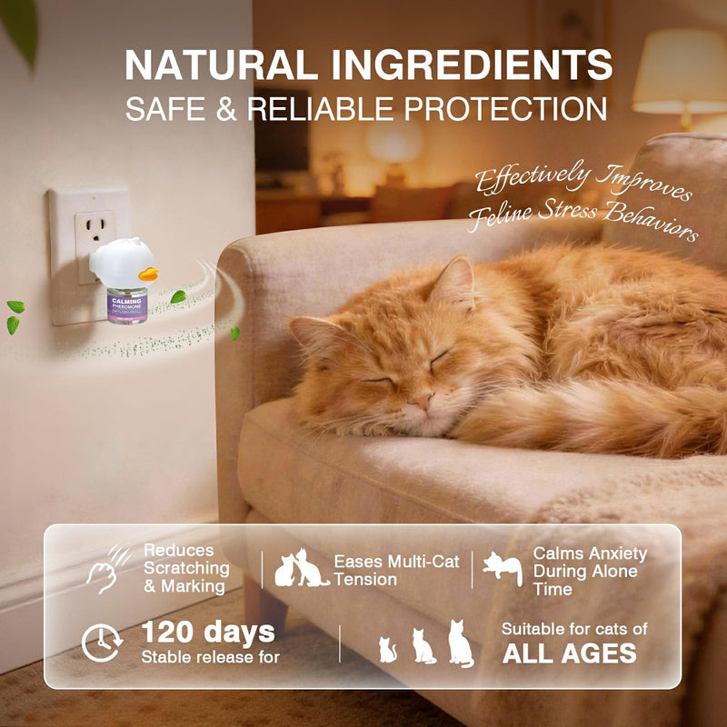 Tcllka Cat Calming Diffuser Comfort for Cats Refill Reduce Fighting Spraying and Scratching