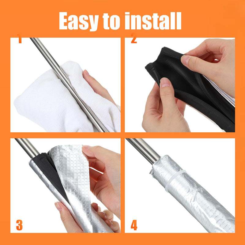 Friends 16 Pack Pipe Insulation Foam Tube Kit,Include 12 Self Adhesive Foam Soft Pipe Cover Insulation with 4 Elbow Foam Tubing and 24 Cable Tie for Outdoor Indoor Wrap(Fits 1/2 Inch Pipe) Fits 1/2 Inch Pipe