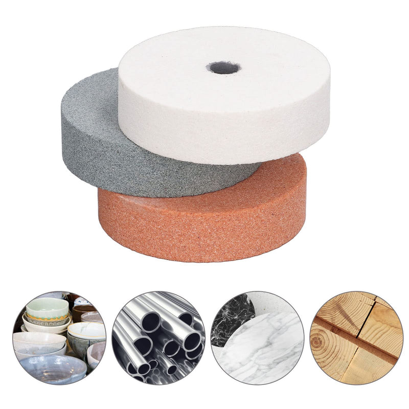 3pcs Bench Grinding Wheel, Silicon Carbide Grinding Stone Pedestal Abrasive Wheel for Metal Ceramic Wood