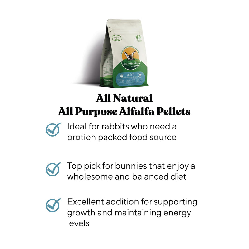 All Natural Alfalfa Pellets for Small Pets - 12 oz - Nutrient-Rich Blend 12 Ounce (Pack of 1) - PawsPlanet Australia