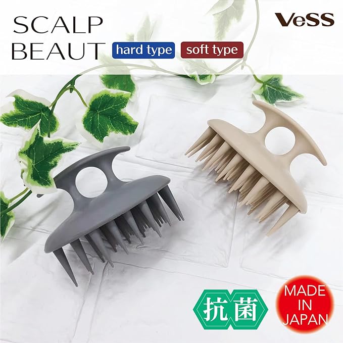 Bess Industries BEA-1201 Scalp Butte Scalp Massage Brush Shampoo Brush Scalp Brush (Hard Type) Made in Japan - NewNest Australia