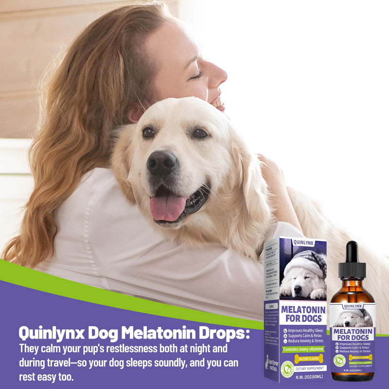 Melatonin for Dogs,Dog Sleep Aid,Calming for Dogs,Helps Restful Sleep, L-Theanine,Promotes Overall Well-Being,Multiple Vitamins,Suitable for All Dog,100% Natural 60ml