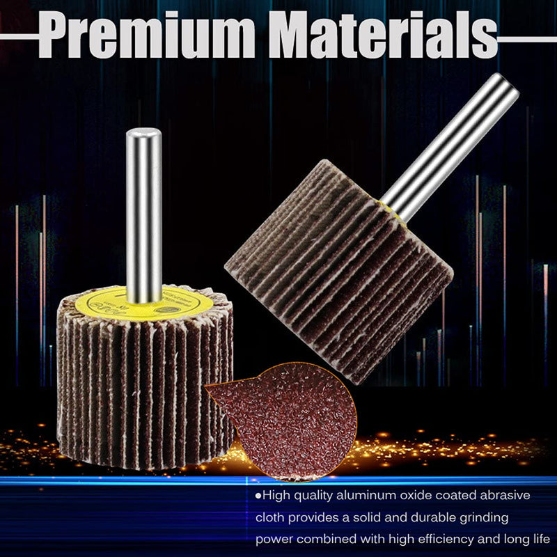 12 Pcs Abrasive Flap Wheel Sander Set, 1/4”Shank Flap Sander for Drill, Flap Wheel Sander Drill Attachment, 80 Grit Flap Wheels 12 Pcs Flap Wheel Set