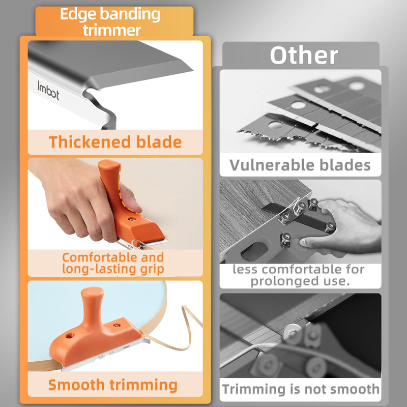 Imbot Edge Banding Trimmer，With Stainless Steel Blade For Deburring, Edge Planing, Correcting Wood Edges, Woodworking, Veneer, Edgebanding Trimming Tool, Gift For Dad