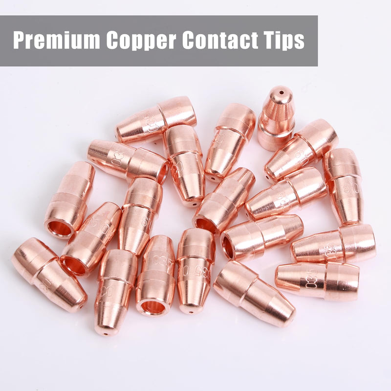 20Pcs VTS35 Contact Tips .035/0.9mm for Tweco Fusion 140 180 220 250 | Conductive Welding Tips, 1110-1310 Velocity Light Duty Consumables for MIG Welding Guns, MIG Gun Replacement Accessories VTS35-20pk