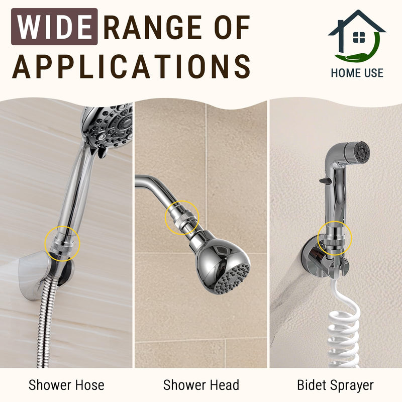 G-Promise All Metal Shower Head Shut Off Valve, G1/2" Shower Flow Control Valve for Handheld or Bidet Sprayer (Chrome) Chrome