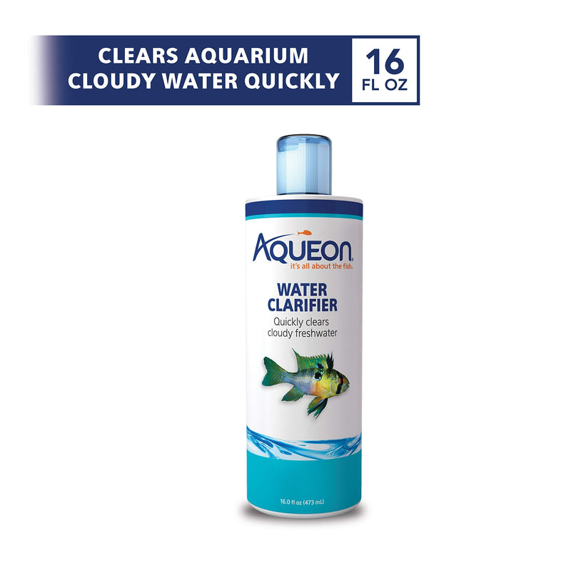 Aqueon Freshwater Aquarium Water Clarifier, Clears Cloudy Fish Tank Water, Safe to Use with Fish and Plants - 8 Ounces 16-Ounce Standard Packaging