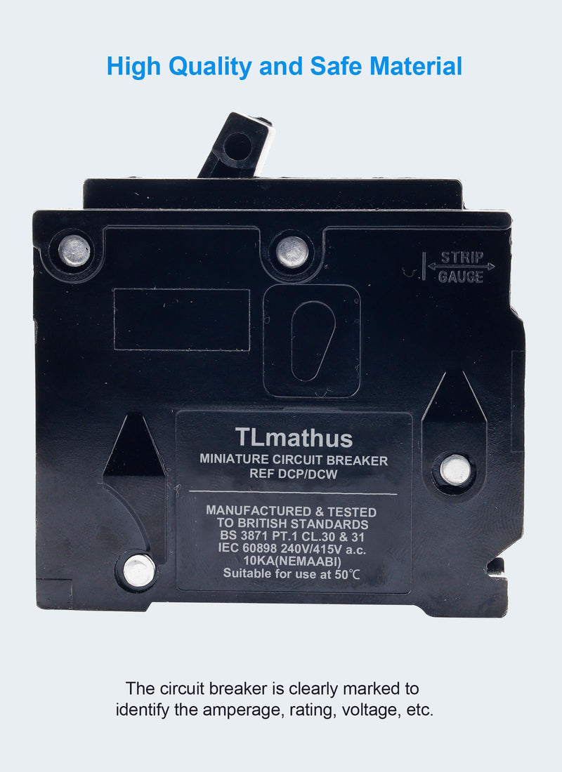 30 Amp 2 Pole Type QP Circuit Breaker Plug-in Mount Standard MCB Thermal Magnetic Protection, 10KA 120/240V, Compatible with Siemens PL and ES Series Load Centers(2P 30A) 2P 30A