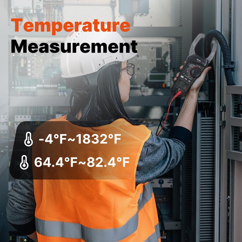 BLACK CANYON Digital Clamp Meter – TRMS AC/DC Clamp Multimeter 1000A, Amp Meter, DC Amp Meter, Inrush Current, Voltage, Resistance, Capacitance, Diode, Temp, NCV, Backlight LCD