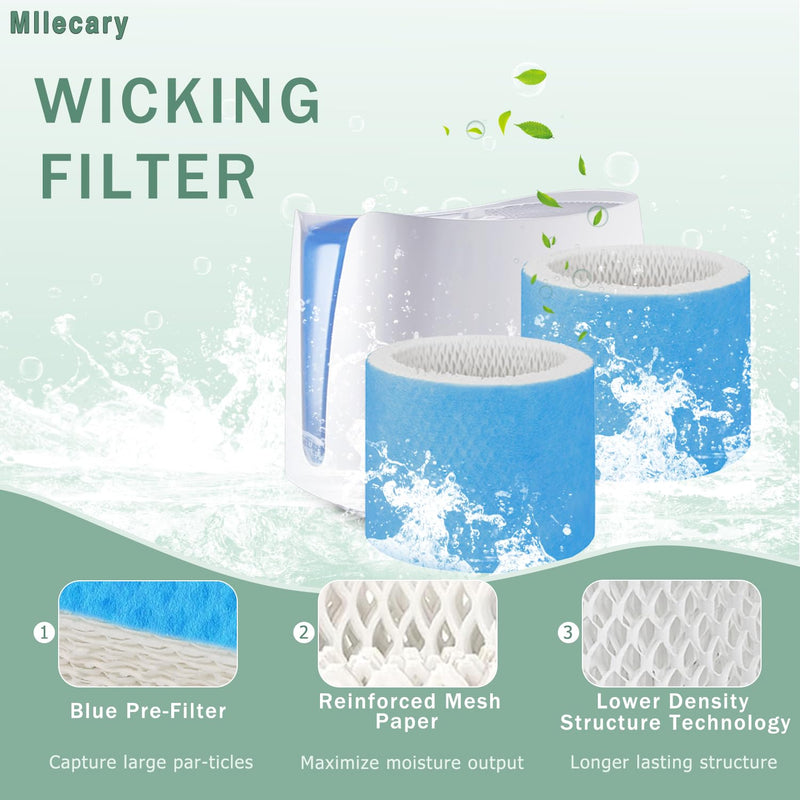 HAC-504 Replacement Wicking Filter A, Compatible with Honeywell Humidifier HAC-504, HAC-504AW, HAC504V1,HCM350, HCM-350W, HCM-300T, HCM-315T, HCM-600, HCM-710, 4 Pack