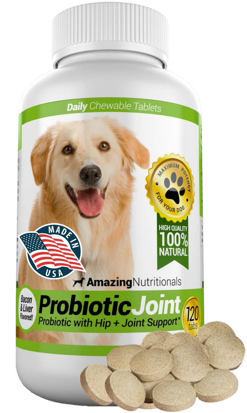 Amazing Dog Skin and Coat and Probiotics for Dogs Joint Digestive Bundle - Omega 3 for Dogs Itchy Skin Relief for Dry Skin, Hot Spots and Shedding, Eliminates Joint Pain, Gas and Diarrhea Elimination