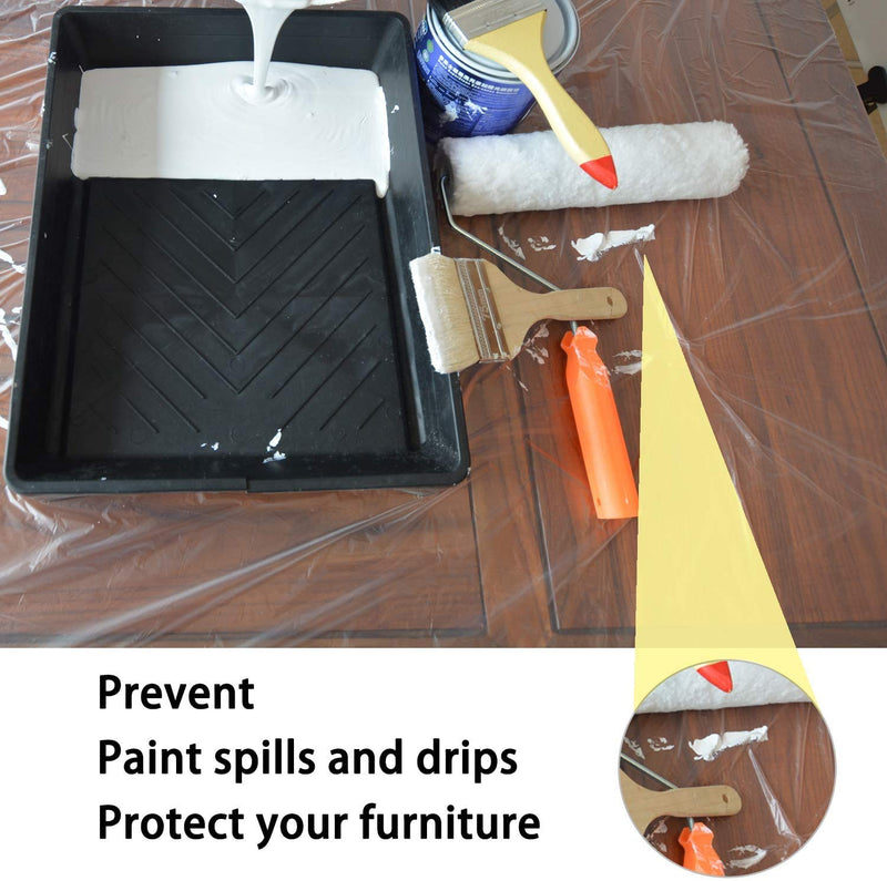 10 Piece Painter Plastic Drop Cloths Sheet,Waterproof Anti-dust Cover,9x12 Feet Disposable Tarp for Painting for Couch/Furniture Cover 10 Sheets Transparent