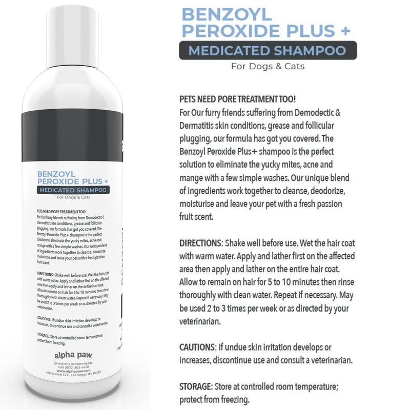 Smiling Paws Pets - Itch Relief Shampoo & Brush for Pets - Contains Benzoyl Peroxide - Kills Fleas - Relieves Allergies, Itching, Dermatitis, Mange, Dandruff, Acne, Demodex, Seborrhea, Pyoderma - 12oz cucumber - PawsPlanet Australia