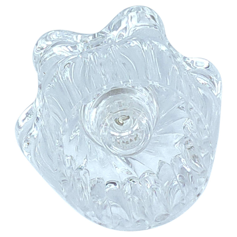 Tub and Shower 3 Piece Faucet Knob Set Compatible with Price Pfister Windsor, Clear Acrylic Replacement Handles for Hot, Cold and Diverter, 12 Spline Broach, Polished Finish
