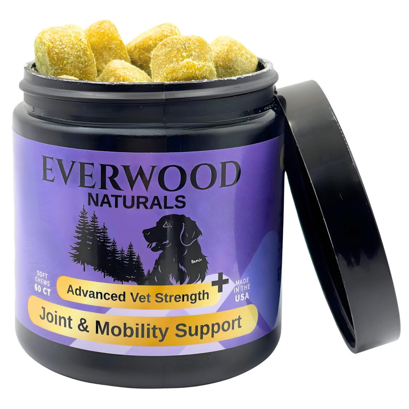 Premium Joint & Mobility Support Soft Chews for Dogs – Glucosamine, MSM, Green Lipped Mussel & Turmeric – Dog Hip & Joint Supplement – 60 Soft Chews