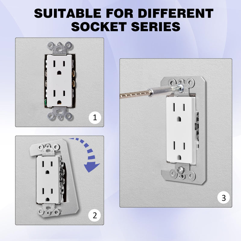 Outlet Spacer,Flush Fit Device Leveling Plates For Wall Outlet Repair And Loose Electrical Outlet Fix,Self-Leveling Electrical Socket Extenders for Electrical Box and Outlet Switches 10
