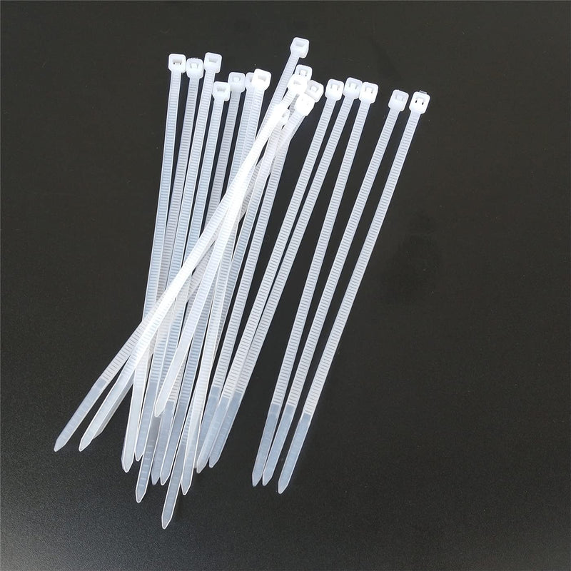 1000 pcs 4 inch Cable Zip Ties Heavy Duty, Premium Plastic Wire Ties with 18 LBS Tensile Strength, UV Resistant Cable Ties, Self-Locking White Nylon Tie Straps 4 inch ( 3 x 100mm )