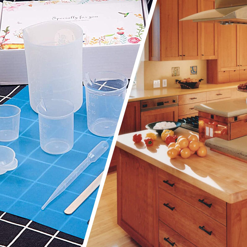 Waziaqoc 100ml/3.4oz Plastic Graduated Beaker (3 Pack), Transparent PP Measuring Cup Mixing Cup for Kitchen Lab 100ml /3.4oz 3pcs
