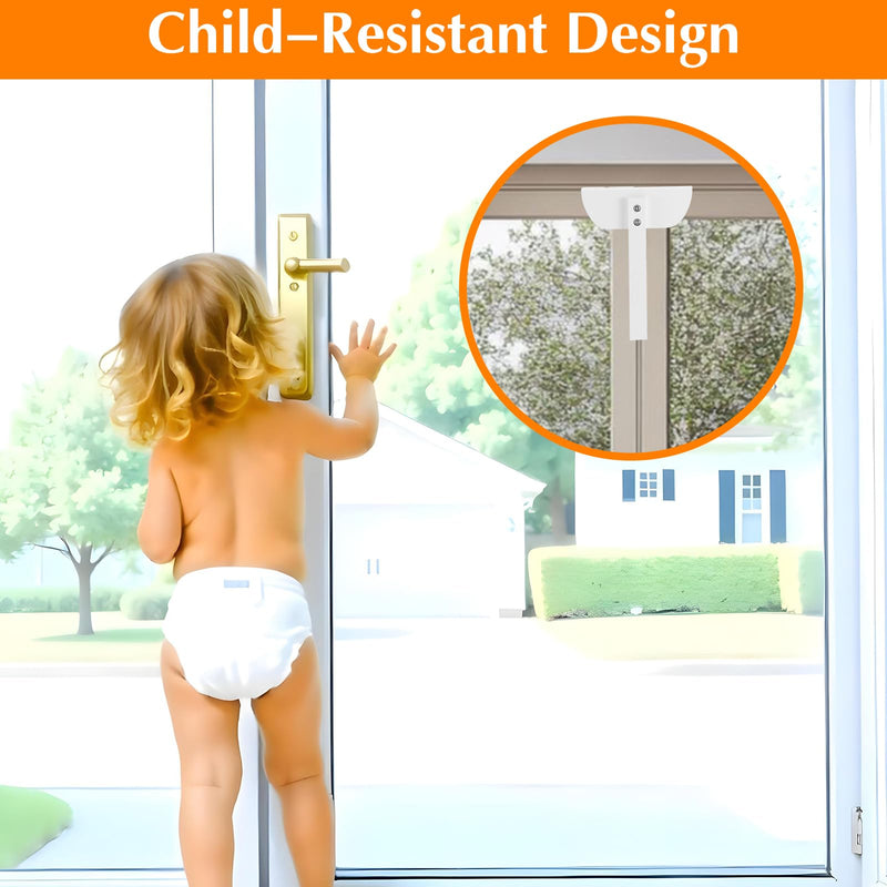 2 Pack Bifold Door Lock- Metal Double Door Child Safety Locks Keep Toddler, Cats & Dogs Out of Pantry, Closets, Cabinets