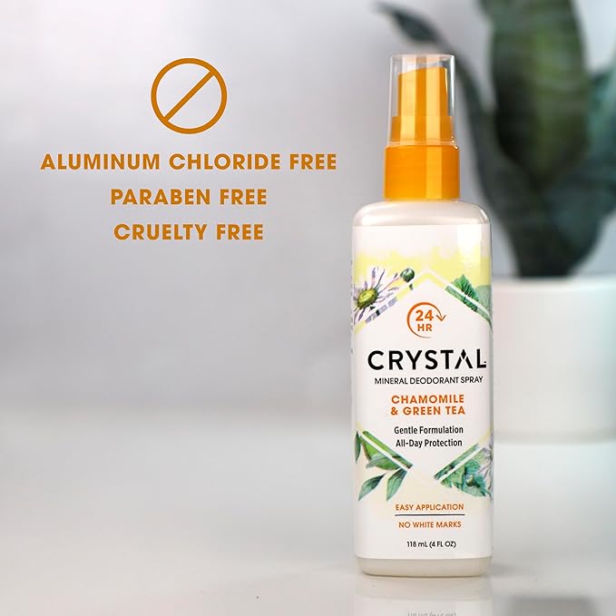 Crystal Body Deodorant - Mineral Deodorant Body Spray by Crystal Essence French Transport Chamomile and Green Tea - 4 lbs - NewNest Australia