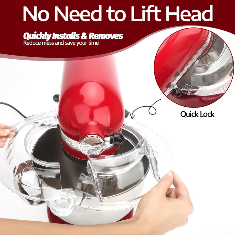 Pouring Shield for KitchenAid Tilt Head 4.5-5QT Stainless Steel (Only),Safety Pouring Shield,Splatter Guard for kitchenaid mixer bowl,Kitchen Aid Stand Mixers,kitchen aid Accessories and Attachments