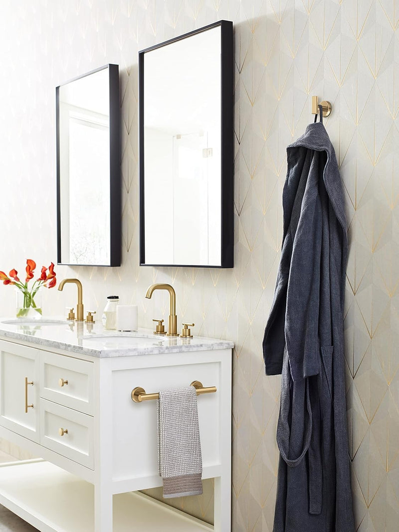 Amerock BH26546CZ | Champagne Bronze Towel Bar | 9 inch (229 mm) Center-to-Center Towel Rack | Arrondi | Bathroom Towel Holder | Bathroom Hardware | Bath Accessories 9 Inch (229 mm)