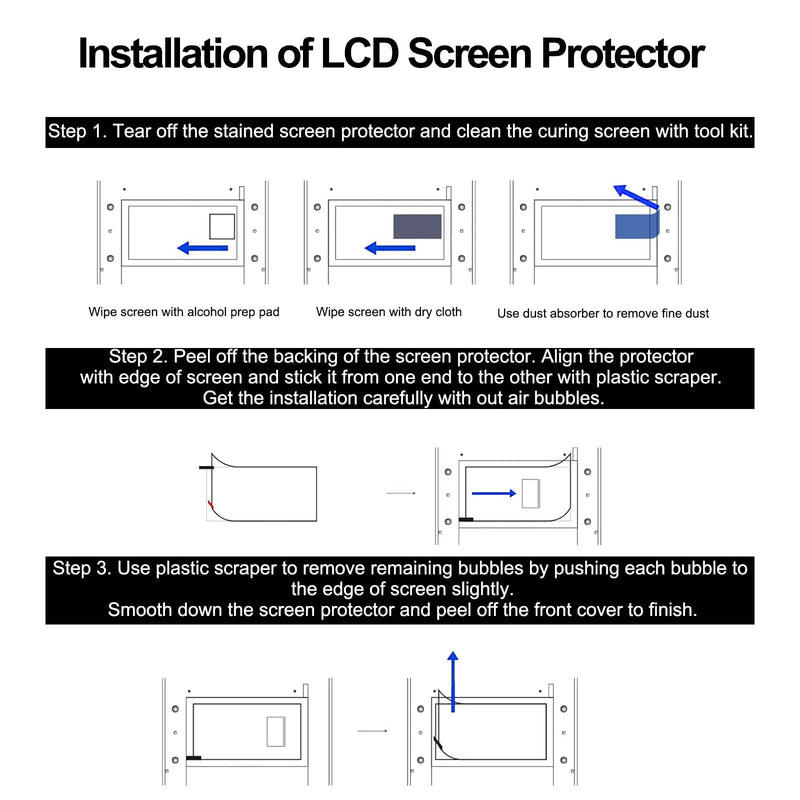 8 PCS 15'' Screen Protector for Phrozen Sonic Mega 8K / Mega 8K V2 / Mega 8K S Resin 3D Printers Sonic Mega 8K / 8K V2 / 8K S