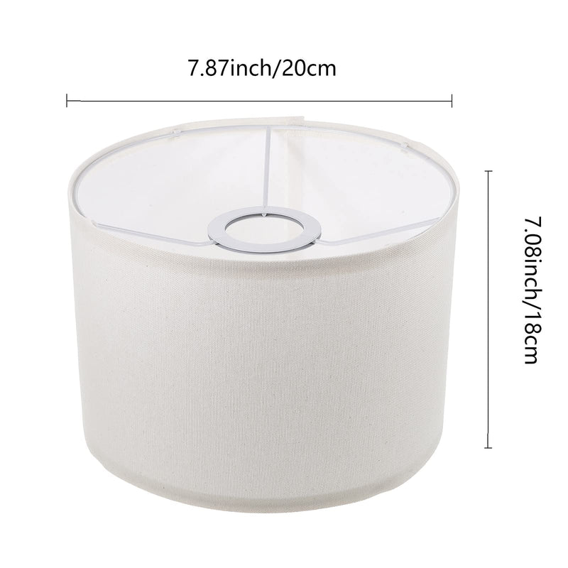 Cloth Lamp Shade Round lamp Small Drum Lamp Shades Fabric Lampshades Barrel Lamp Shades for Table Lamps Floor Lamps (Beige) Beige
