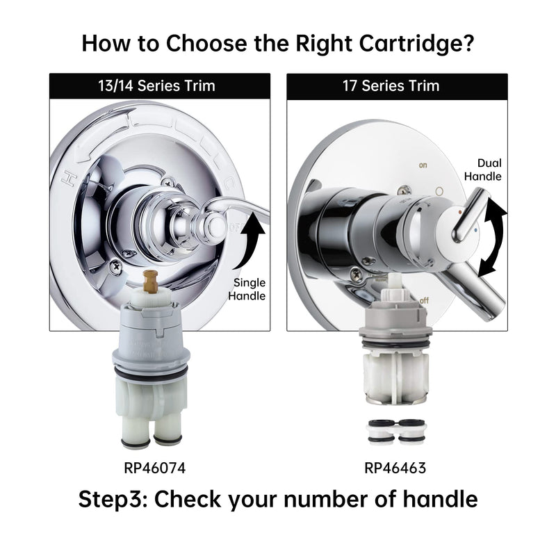 RP46074 Shower Cartridge Replacement for Delta 13/14 Series, Compatible with Delta MultiChoice Rough-in Valve and Single-Hanlde Trim Kit RP46074 Cartridge