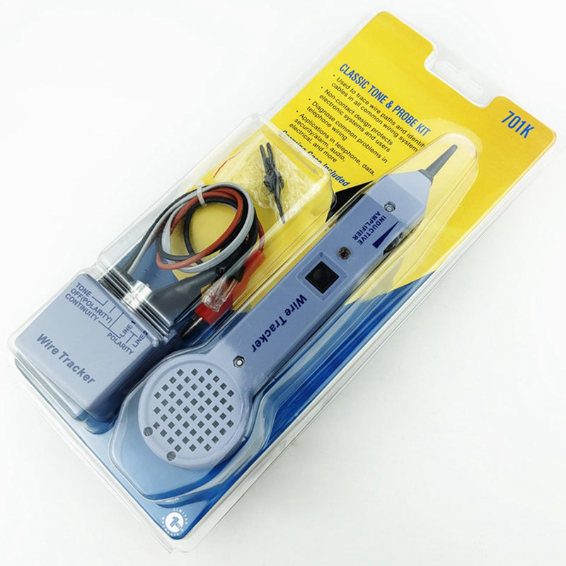 Yankok [200EP Tone Probe w/ 701K Generator Kit] Inductive Amplifier Wire Cable Tracer to Locate Single Conductors and Cables Integrated LED Flashlight (Includes Headset Jack and User Manual)