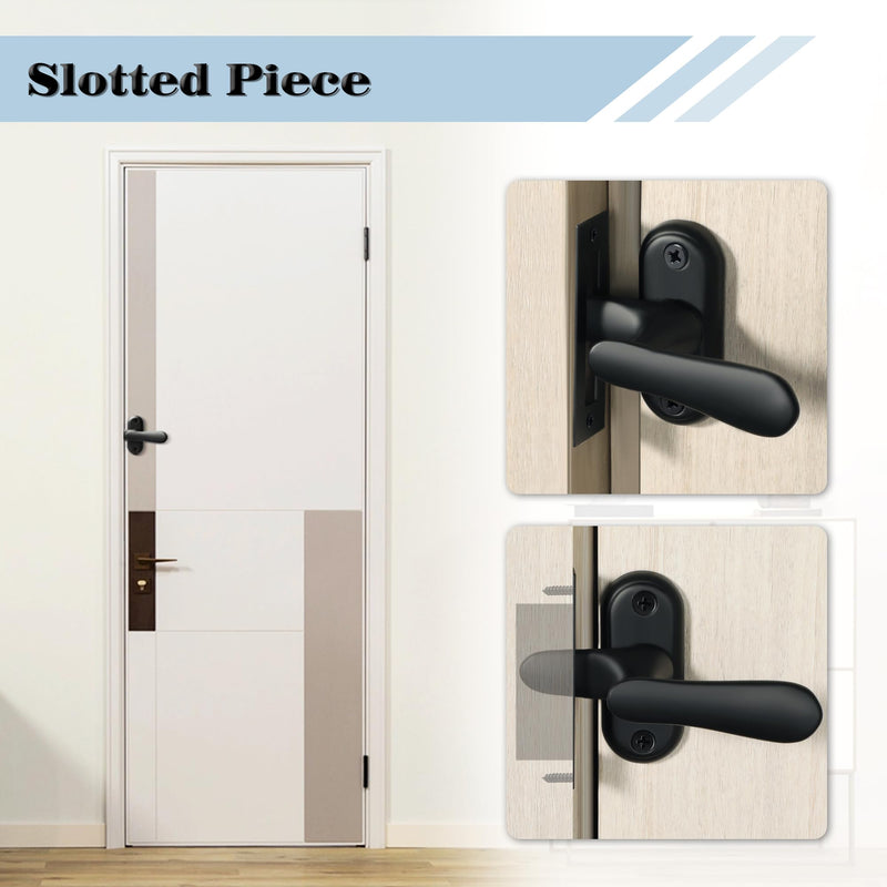 Alise Flip Latch Lock, 360 Degree Swinging Gate Latches Door Lock, SUS304 Stainless Steel Gate Hardware for Gate Sliding Door Cabinet Window, Matte Black Large Size