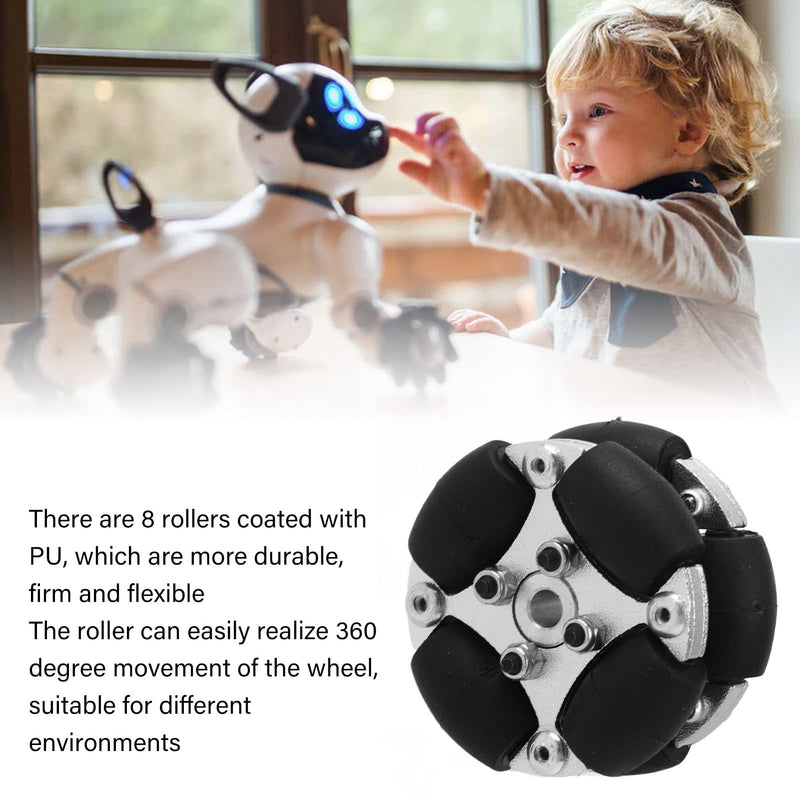 38mm Double Aluminum Omni Wheel 38mm Omnidirectional Wheel with Metal Hubs 14166 Robot Smart Car Parts Accessories