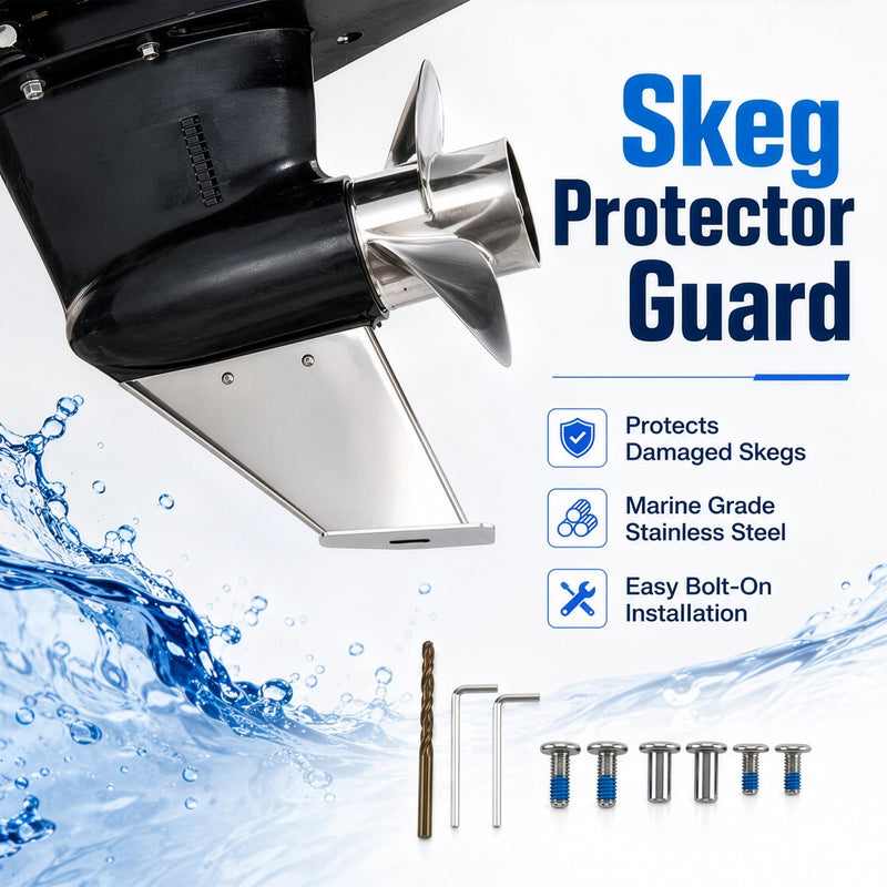 27021 Stainless Steel Skeg Guard Compatible with Mercury MerCruiser Alpha I 1985-1990, 316 Stainless Steel Skeg Protector