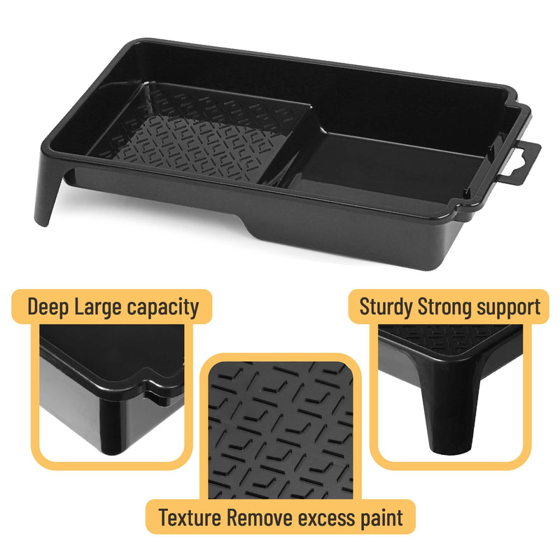 Bates- Paint Tray Liner, 4 Inches, One Plastic Paint Tray with 20 pcs Paint Pan Liners, Paint Pans Trays, Disposable Paint Tray, Paint Roller Tray Liners, Paint Trays for Painting Walls 4 inch, 21 pcs