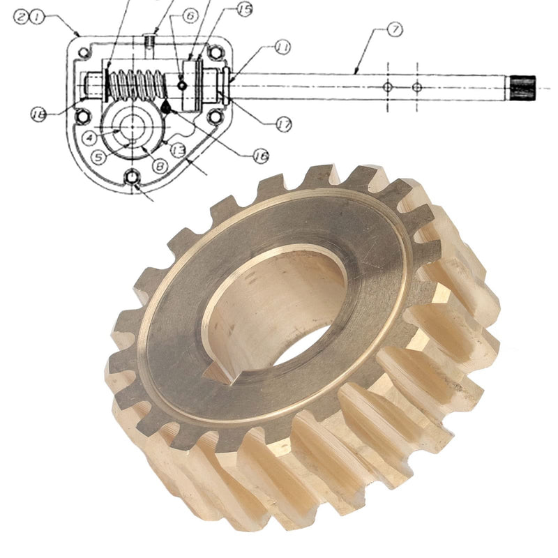 20T Brass Worm Gear Power Accessory for MTD 917‑04861 20T 717‑04449 717‑04861 717‑0528