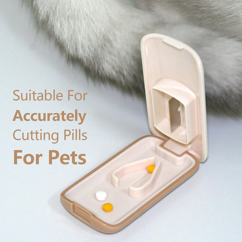 JohnBee Pill Cutter - Sharp & Durable Silicone Pill Splitter, Non-Slip Base, Portable Tablet Cutter for Daily Medication, Vitamins & Supplements. Designed for Swallowing Difficulties & Pets (Green) Green