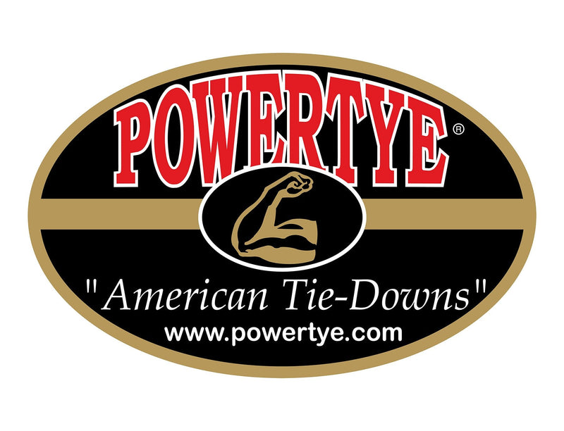 PowerTye Mfg Endless Ratchets - 1in x 7ft Easy Grip (no Hooks) - 400 lb. Working Load Limit / 1,200 lb. Break Strength - Black 2-Pack