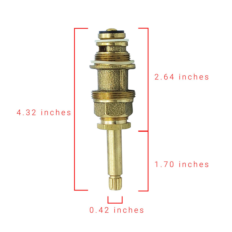 Diverter Stem Replacement for Price Pfister Systems Kit, 4-1/4 Inch with an Outside Thread for Price Pfister Shower Valve
