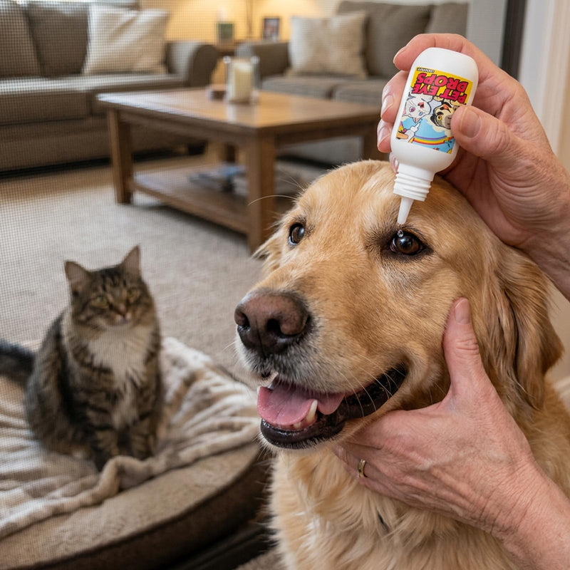 Pet Eye Drops for Dogs & Cats | Tear Stain Remover | Gentle Eye Wash Solution for Dry Eyes, Goopy Eyes | Safe Daily Eye Cleaner (2 fl.oz) 2 fl.oz