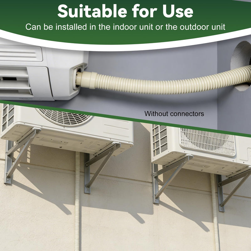 Flehomo 26Ft Universal Mini Split AC Drain Hose, 5/8 ID UV Resistant Drain Line Pipe for Mini Split Air Conditioner Heat Pump Systems