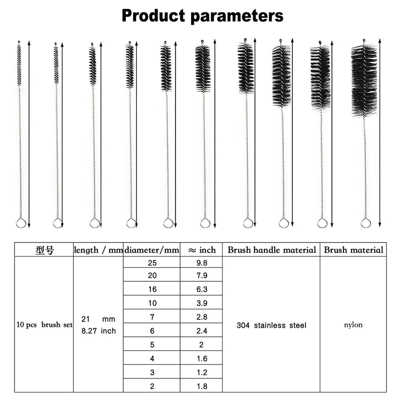 Coffee Machine Cleaning Brush - 15 PCS Straw Brush,Long Handle Bottle Brush, Flexible Scrub Brush for Water Bottles, Glasswares, Mugs,Coffee Pots, Cups,Water Bottles,Bent Pipe